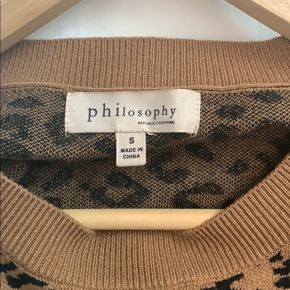 Philosophy Animal Print Sweater-EUC-Sz S-Oversized 🍂 - Picture 12 of 14